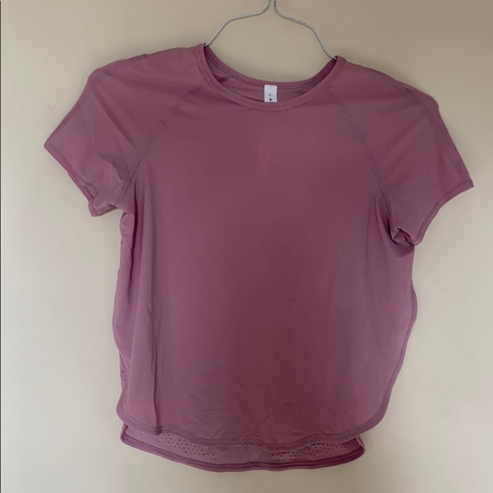 NWOT light pink lululemon workout top